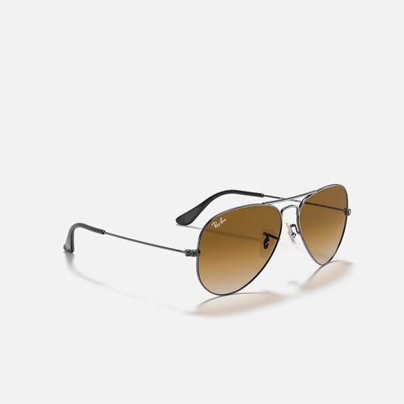 Ray-Ban Brown Gunmetal Men’s Aviator Sunglasses - Picture 6 of 14